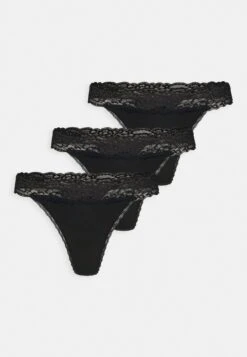 Anna Field 3 Pack Lace Trim Thong - String - Black -Anna Field 13815b0c5eb74aefa009a72fbc0b00d7 scaled