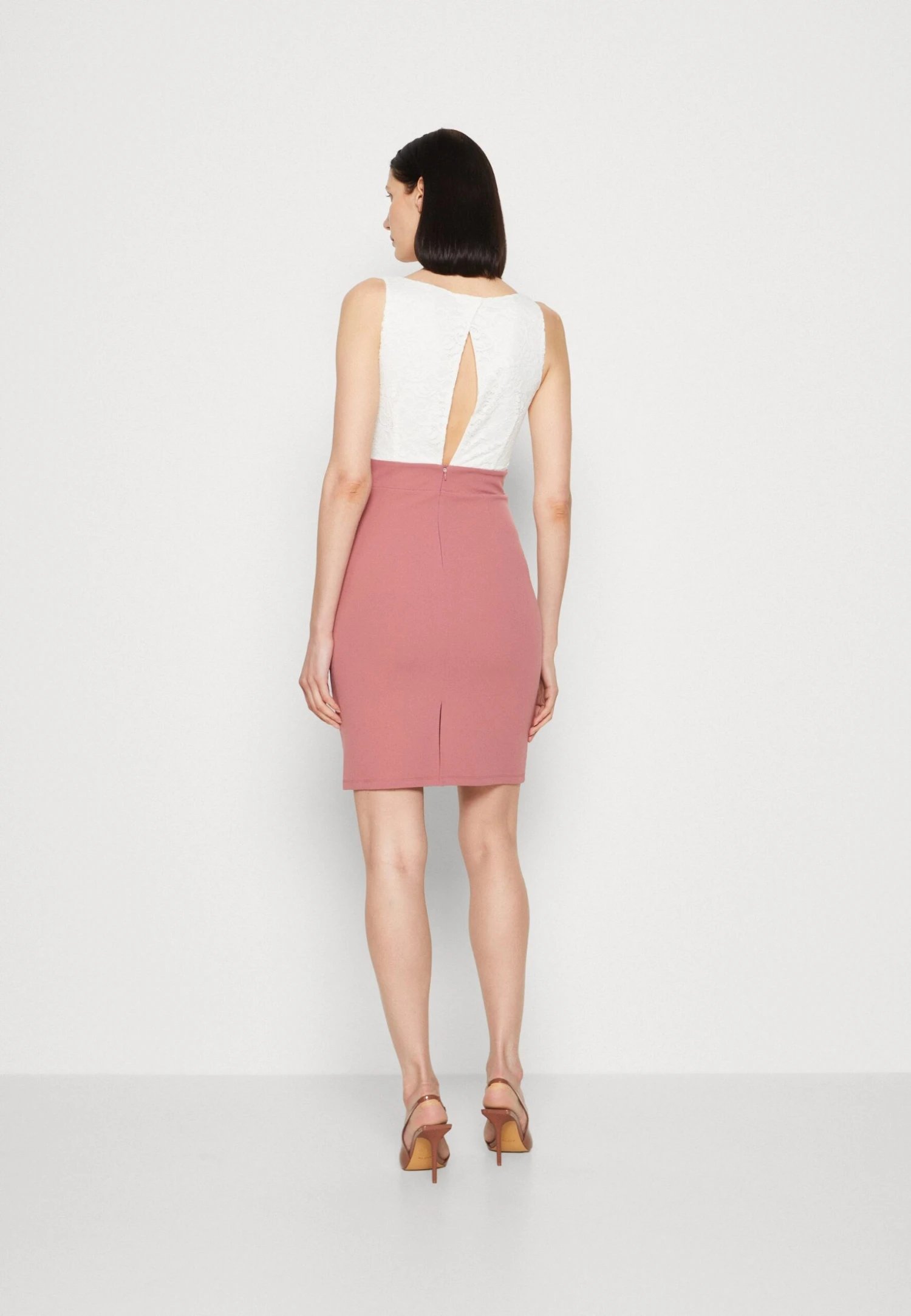 Anna Field Jerseyjurk - White/Pink 3 Anna Field Jerseyjurk - White/Pink - Afbeelding 3