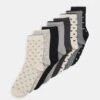 Anna Field Heart Ankle 8 Pack - Sokken - Black/Grey
