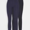 Anna Field 2 Pack - Legging - Black/Dark Blue