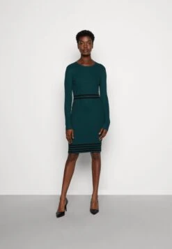 Anna Field Gebreide Jurk - Dark Green/Black