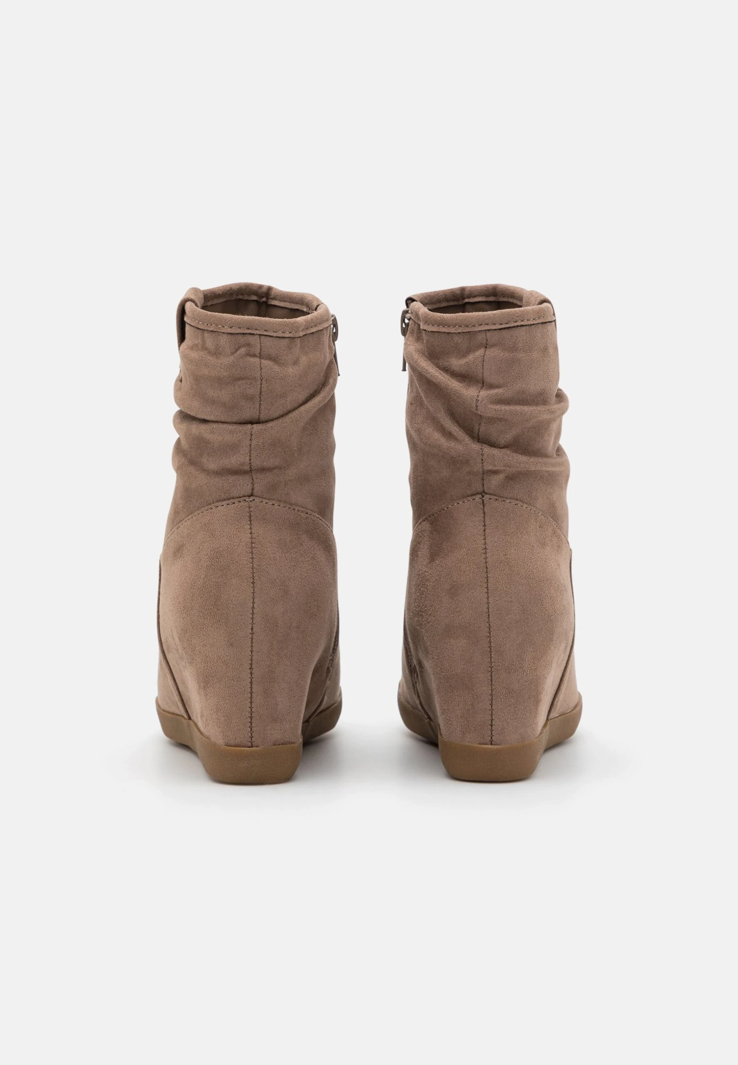 Anna Field Winter Boot - Enkellaarsjes Met Sleehak - Taupe 4 Anna Field Winter Boot - Enkellaarsjes Met Sleehak - Taupe - Afbeelding 4