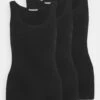 Anna Field Basic Tank 3Er Pack - Top - Black/Black/Black