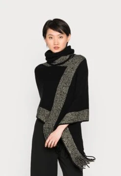 Anna Field Poncho - Black / Gold