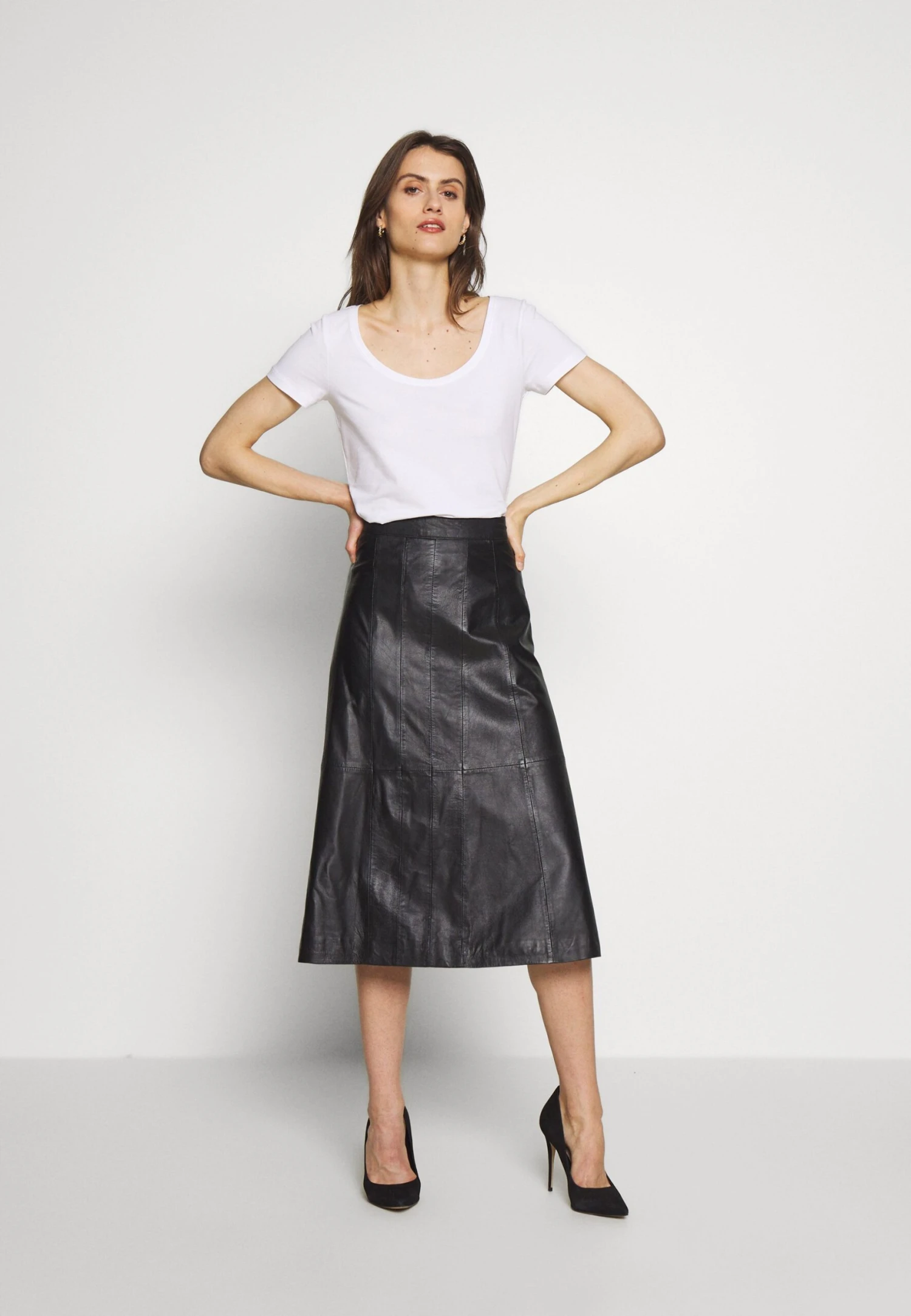 Anna Field 3 Pack - T-Shirt Basic - White/Camel/Black 2 Anna Field 3 Pack - T-Shirt Basic - White/Camel/Black - Afbeelding 2