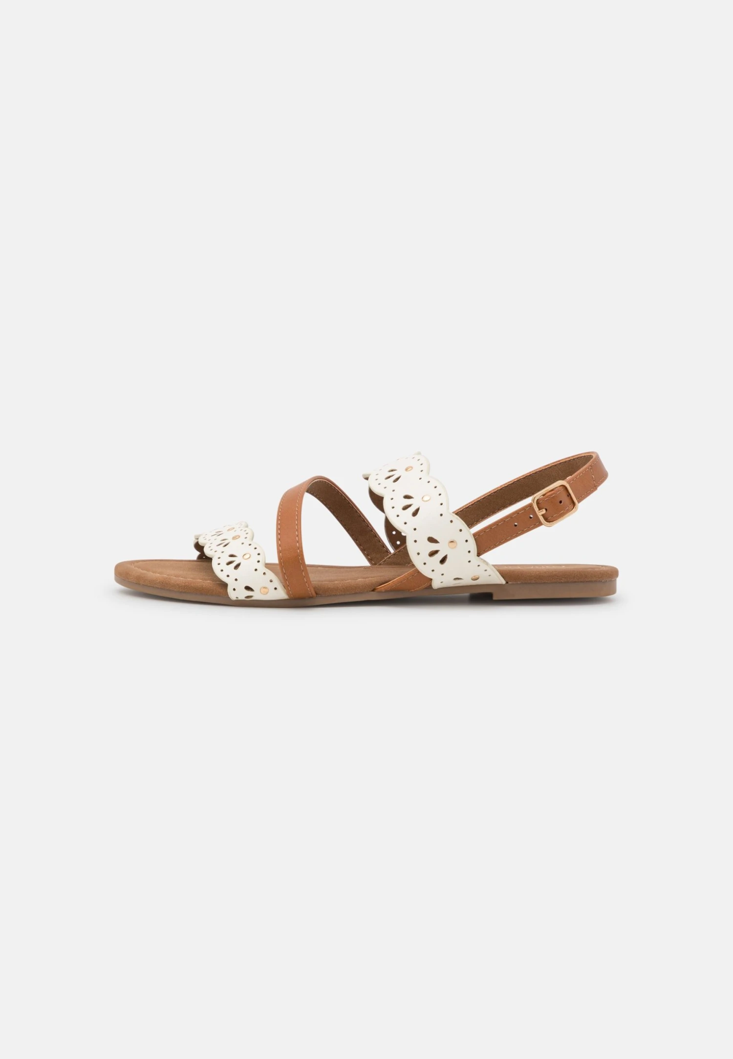 Anna Field Sandalen - White/Cognac 2 Anna Field Sandalen - White/Cognac - Afbeelding 2