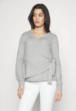 Sweater Met Rits - Mottled Light Grey