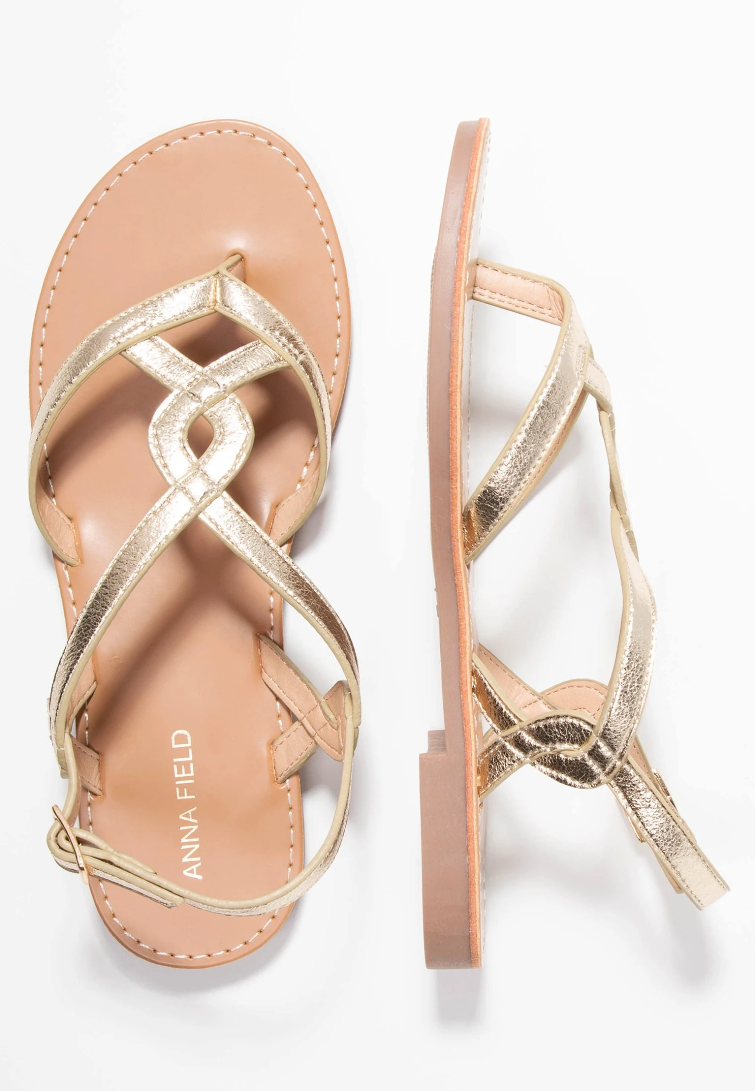 Anna Field Teensandalen - Gold 4 Anna Field Teensandalen - Gold - Afbeelding 4