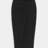 Anna Field Front Knot Midi Skirt - Kokerrok - Black