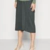 Maternity Basic Midi Skirt- Kokerrok - Light Green