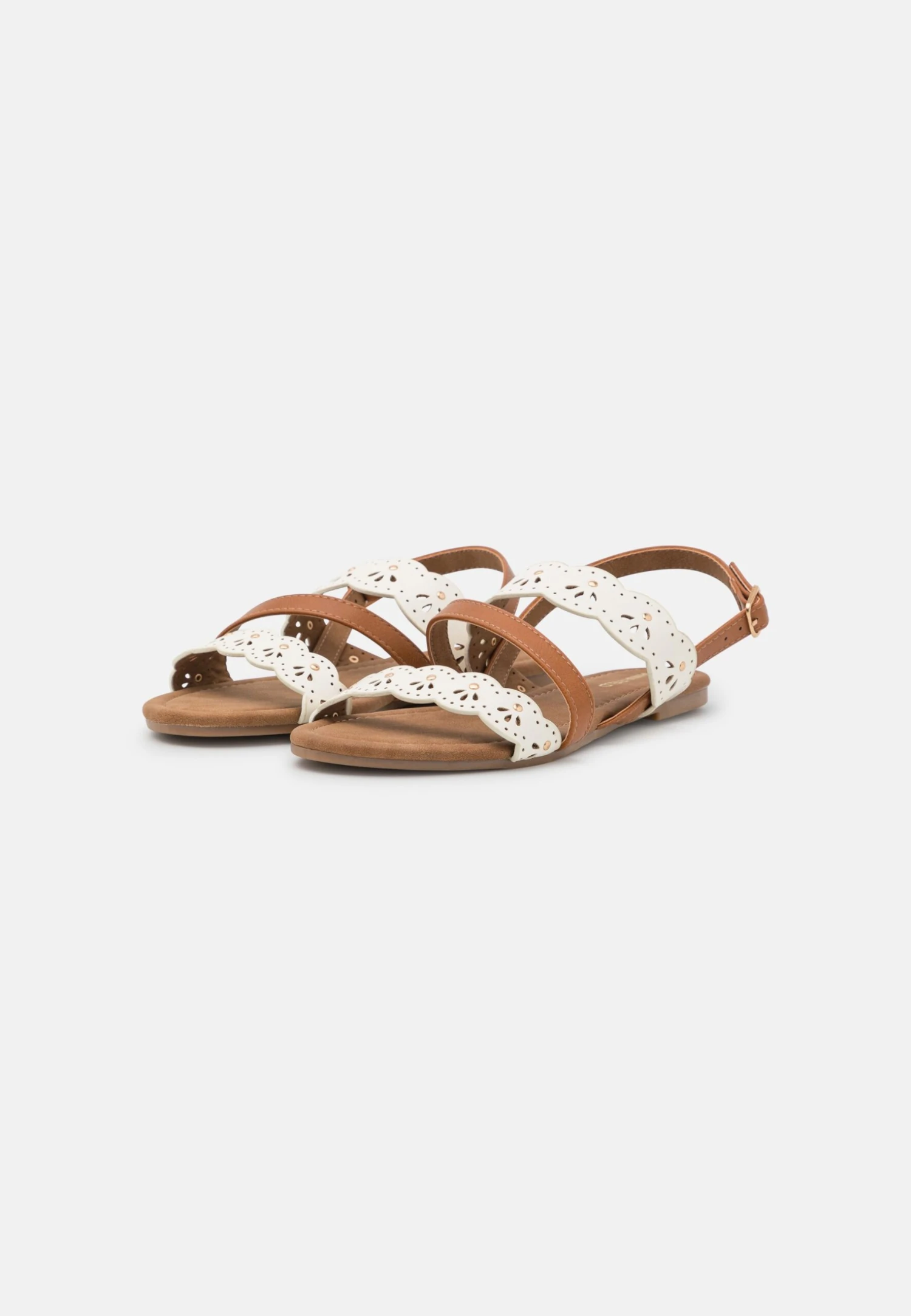 Anna Field Sandalen - White/Cognac 3 Anna Field Sandalen - White/Cognac - Afbeelding 3