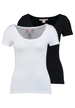 Anna Field 2 Pack- T-Shirt Basic - Black/White