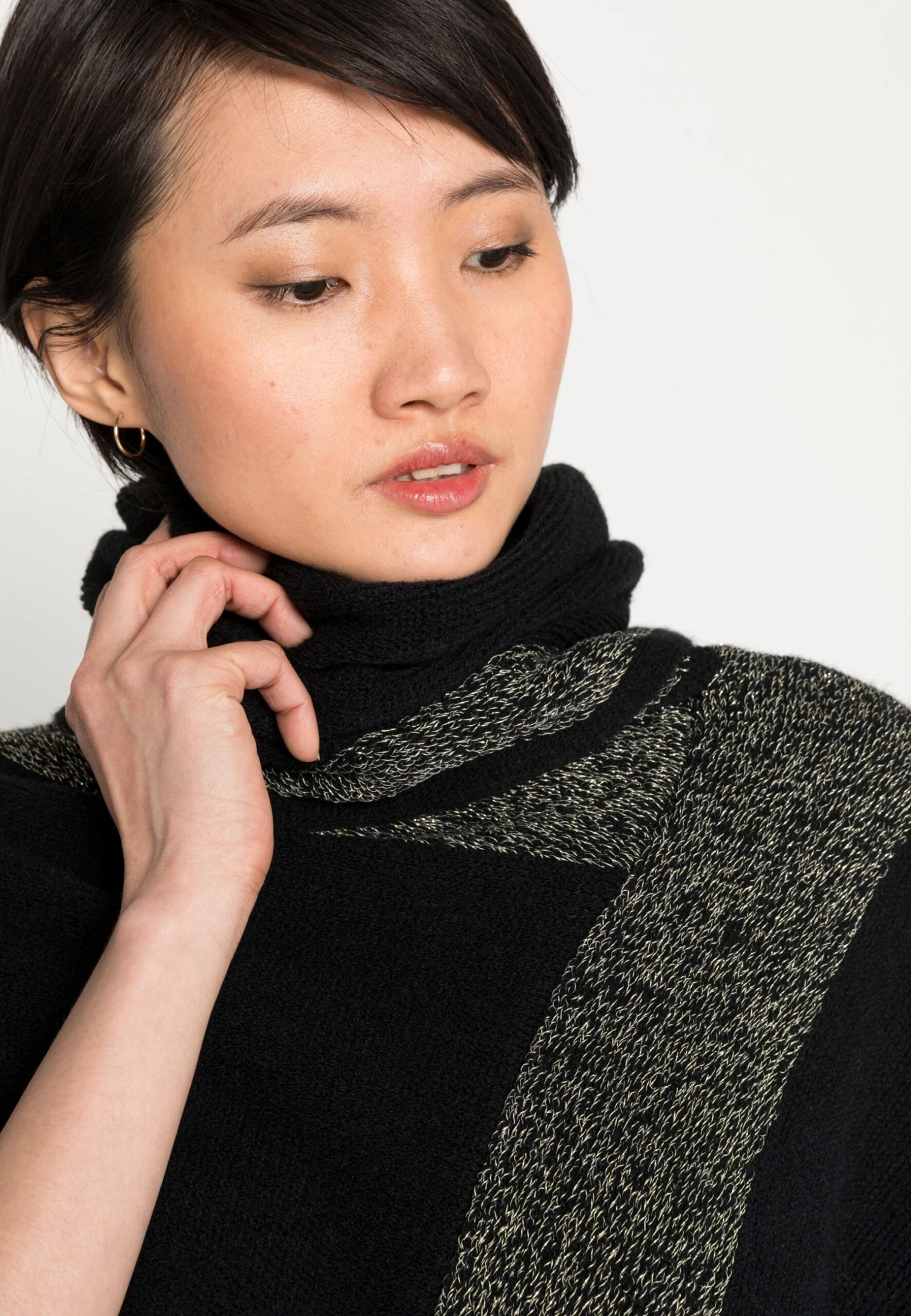 Anna Field Poncho - Black / Gold 5 Anna Field Poncho - Black / Gold - Afbeelding 5