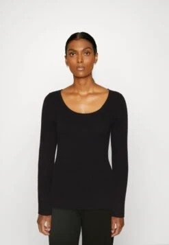 Anna Field Button Detail - Trui -Black