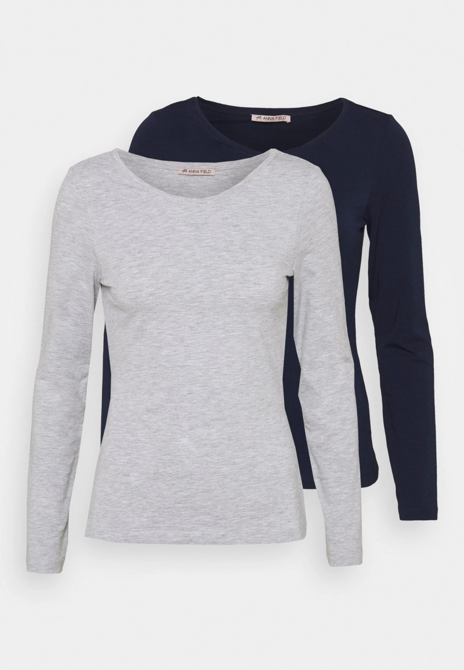 Anna Field 2 Pack - Longsleeve - Dark Blue/Mottled Light Grey 1 Anna Field 2 Pack - Longsleeve - Dark Blue/Mottled Light Grey