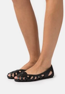 Anna Field Leather - Peeptoe Ballerina'S - Black