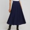 Anna Field Plisse A-Line Midi Skirt - A-Lijn Rok - Maritime Blue
