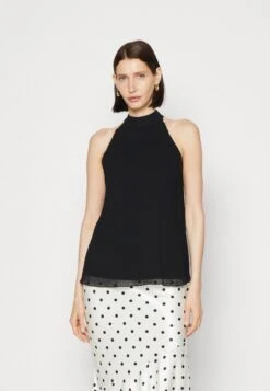 Anna Field Woven Plissee Top- Top - Black