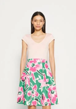 Anna Field Jerseyjurk - White/Green/Pink
