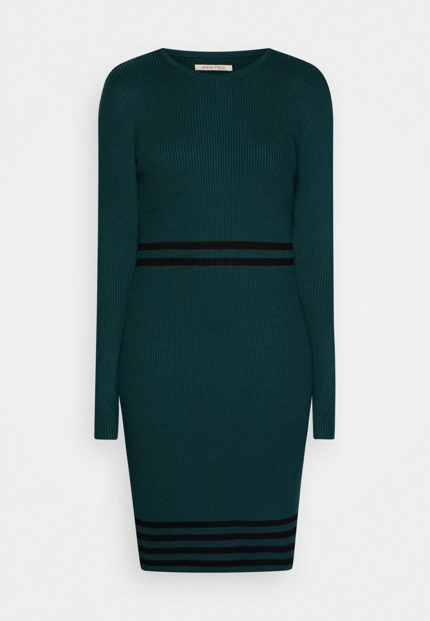 Anna Field Gebreide Jurk - Dark Green/Black 5 Anna Field Gebreide Jurk - Dark Green/Black - Afbeelding 5