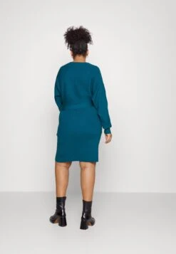 Wrap V Ausschnitt Mini Strickkleid Mit Gürtel - Gebreide Jurk - Teal -Anna Field c788a499450943ddb39b9926fc5b1004 scaled