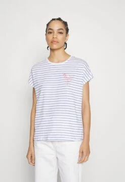 Anna Field Placed Stripe Flamingo Francesca- T-Shirt Print - White -Anna Field c97cfd78bd3d49aea404fd5940848568 scaled