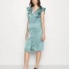 Mama Dress Mid Dress Open Slips- Cocktailjurk - Light Green
