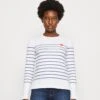 Anna Field Longsleeve - White/Dark Blue