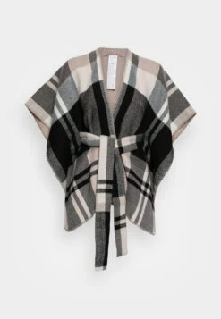 Anna Field Poncho - Black/White