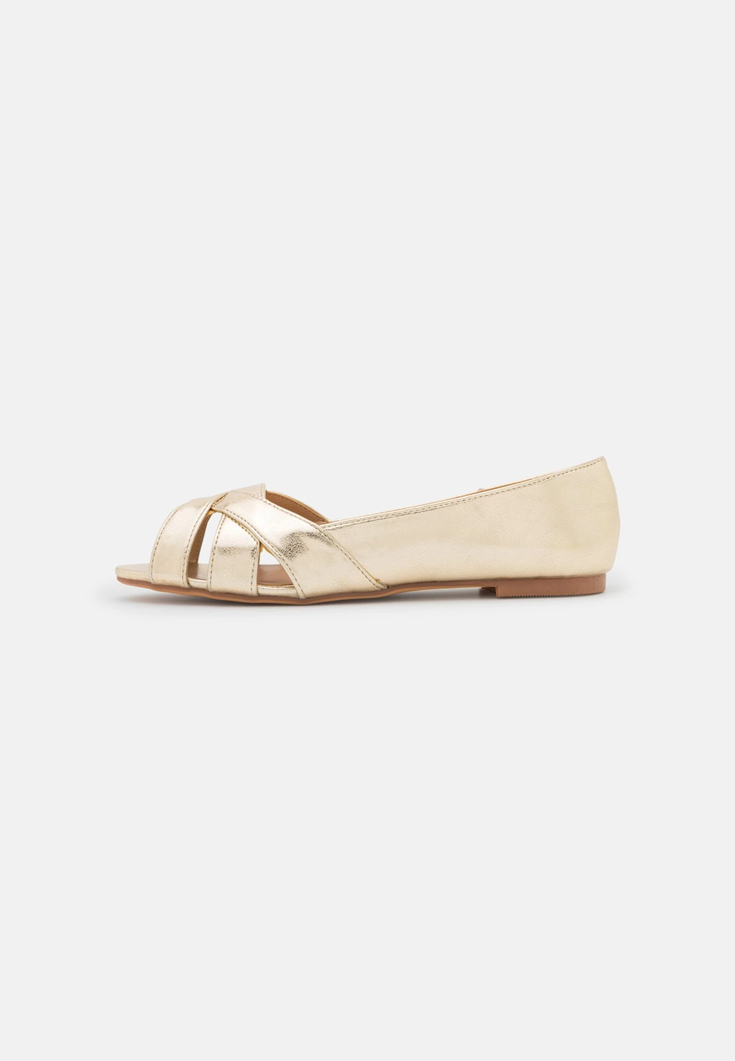 Anna Field Peeptoe Ballerina'S - Gold 2 Anna Field Peeptoe Ballerina'S - Gold - Afbeelding 2