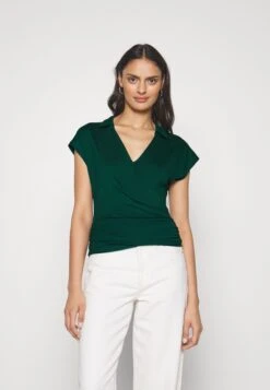 Anna Field Wrap Blouse- Blouse - Dark Green