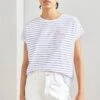 Anna Field Placed Stripe Flamingo Francesca- T-Shirt Print - White